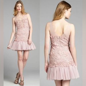 Pink Silk Floral BCBG Dress